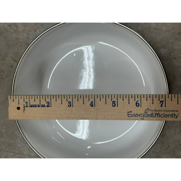 VTG 70s Floral Enamel Storage Bowl Set with Plastic Lids Set of 3 Retro Kitchen - Picture 6 of 9